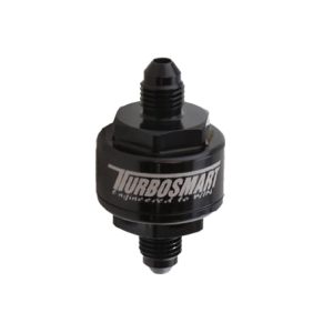 Turbosmart Billet Turbo Oil Feed Filter 44um AN-3 - Black